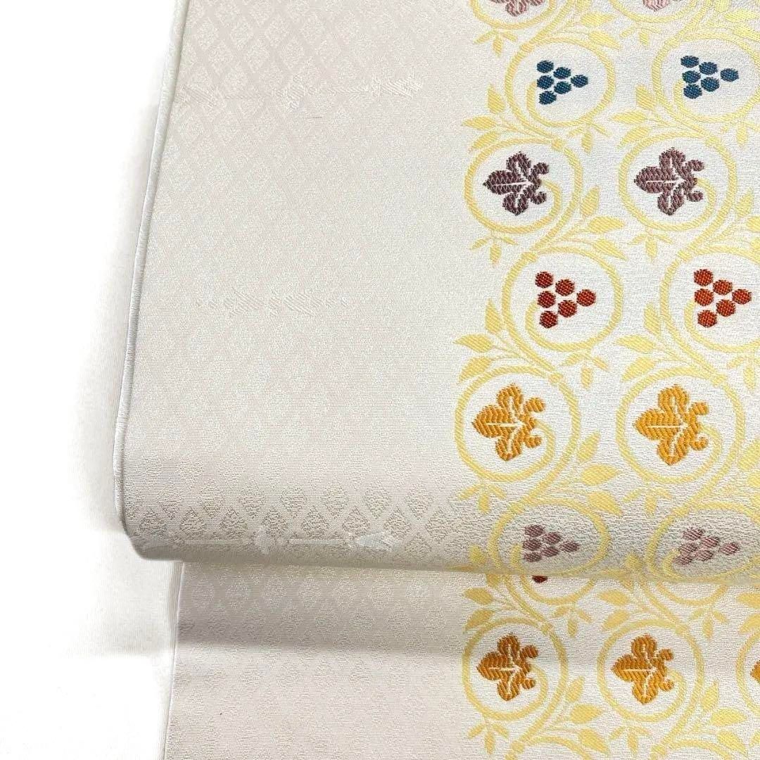 人気特価 035a 着物 名古屋帯 葡萄模様 唐草 格子 名古屋帯 p メルカリ - 着物・浴衣