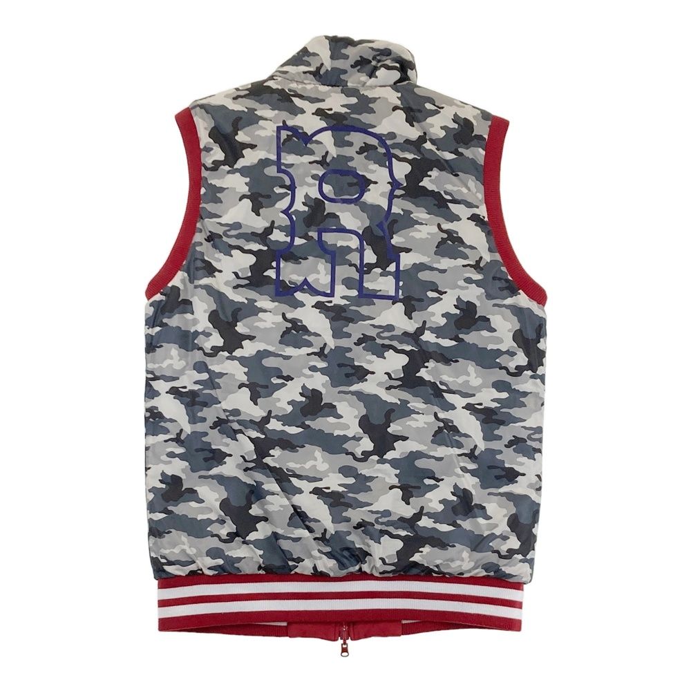 サイズ LL ROSASEN ロサーセン リバーシブル 中綿ベスト 迷彩柄 カモフラ カーキ系 240101460050 ゴルフウェア メンズ ストスト