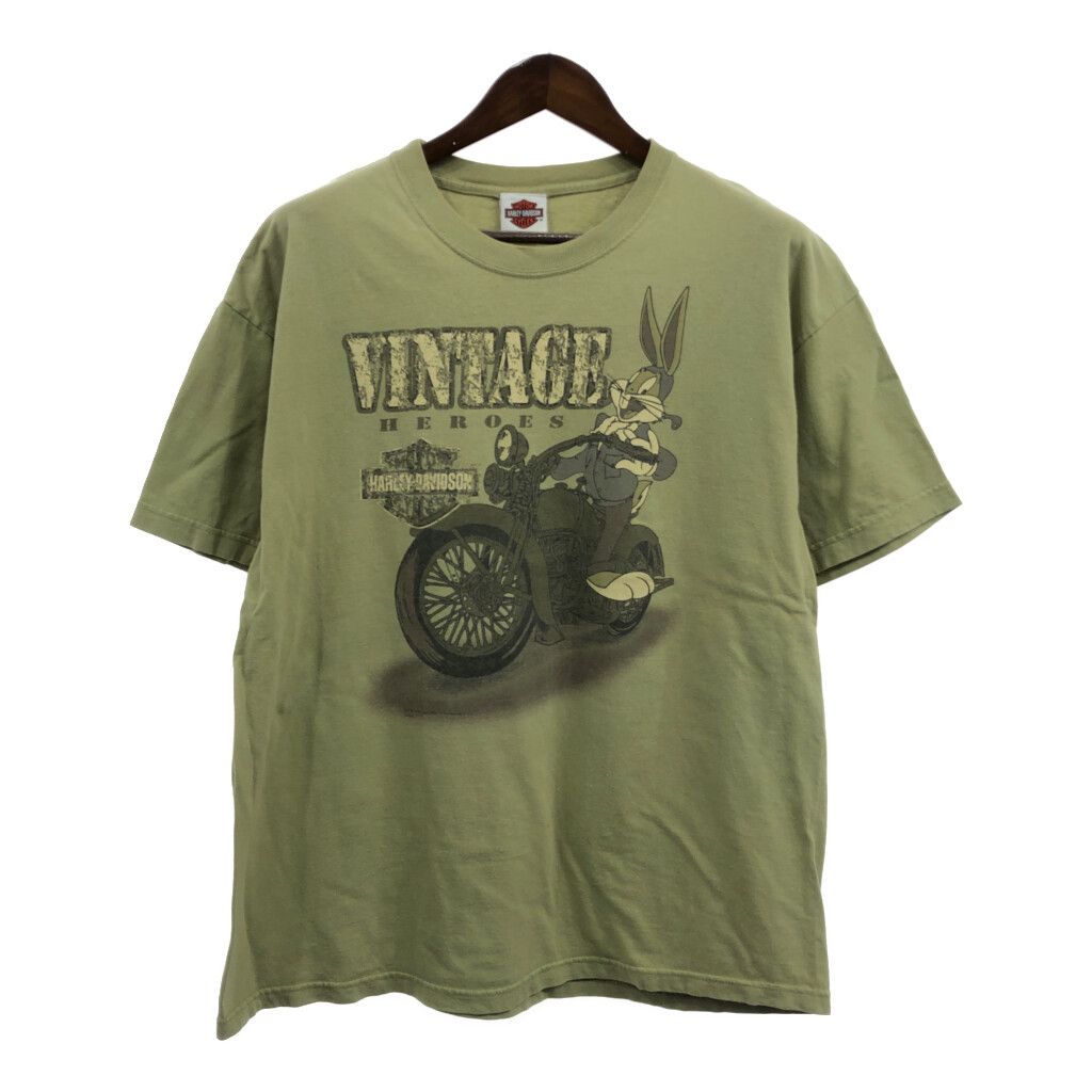 USA製 HARLEY DAVIDSON ハーレーダビッドソン Looney Tunes ルーニーチューンズ 半袖Ｔシャツ キャラクター (メンズ XL) 中古 古着 Q5996