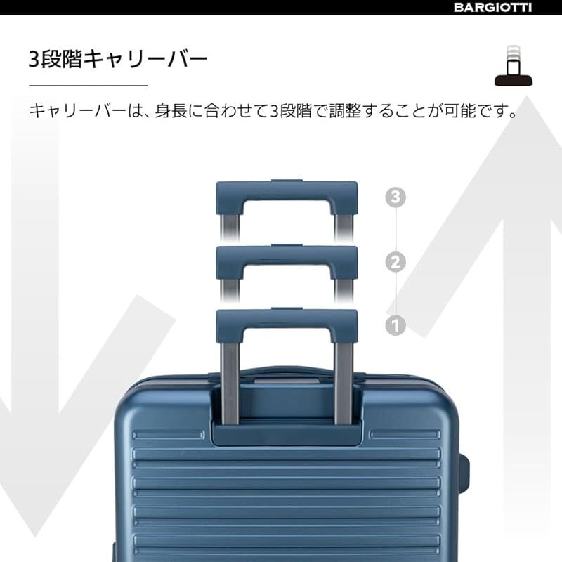 Bargiotti] スーツケース フロントオープン キャリーケース 拡張