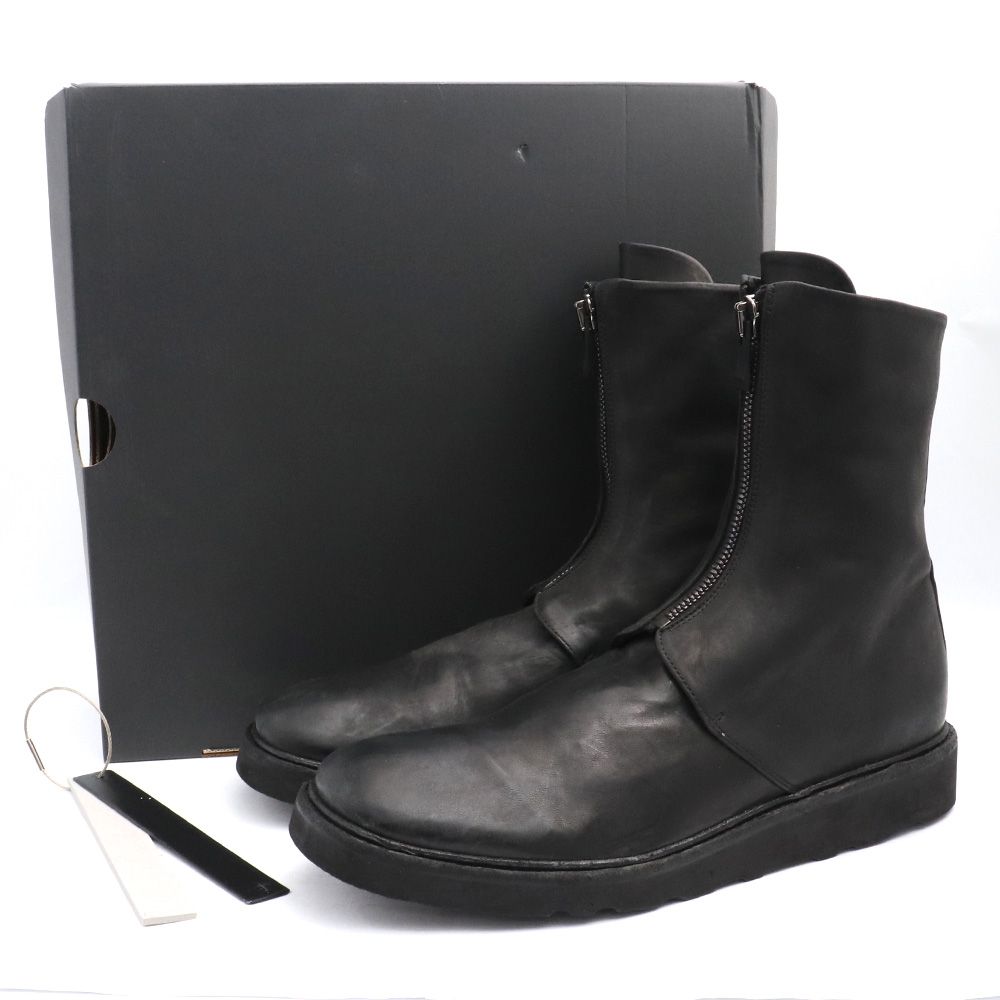 INCARNATION ホースレザー フロントジップブーツ Size 42 ブラック 