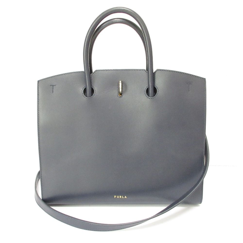 美品 FURLA フルラ GENESI 2WAY レザー ハンドバッグ ショルダーバッグ