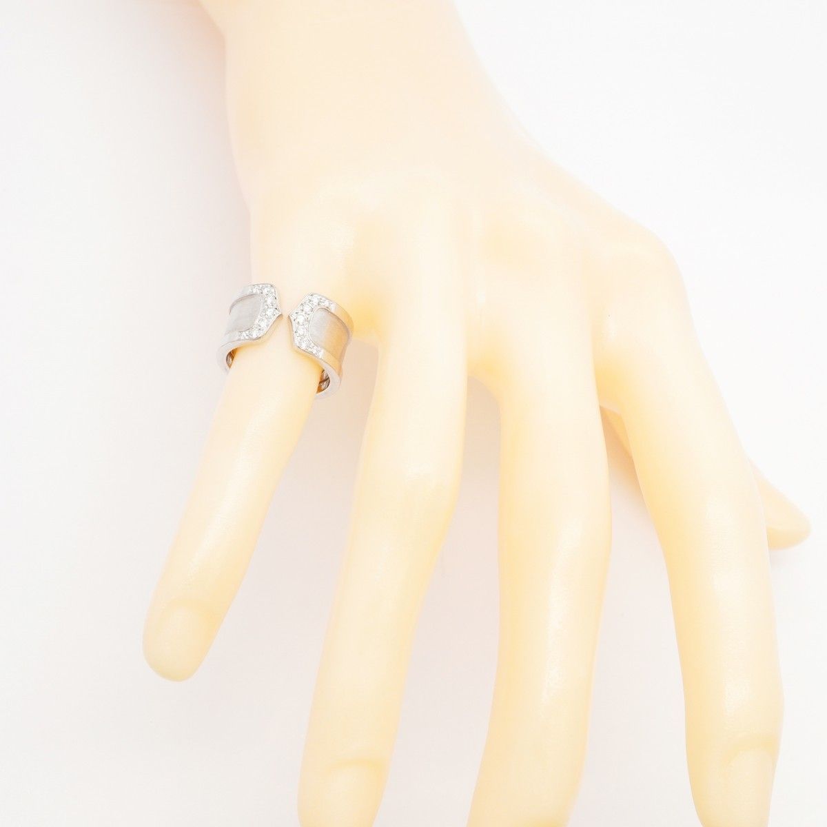 5jib0453 カルティエ リング 2C K18WG ホワイトゴールド ダイヤモンド ＃48 レディース FORTGASGNV_COM_BR