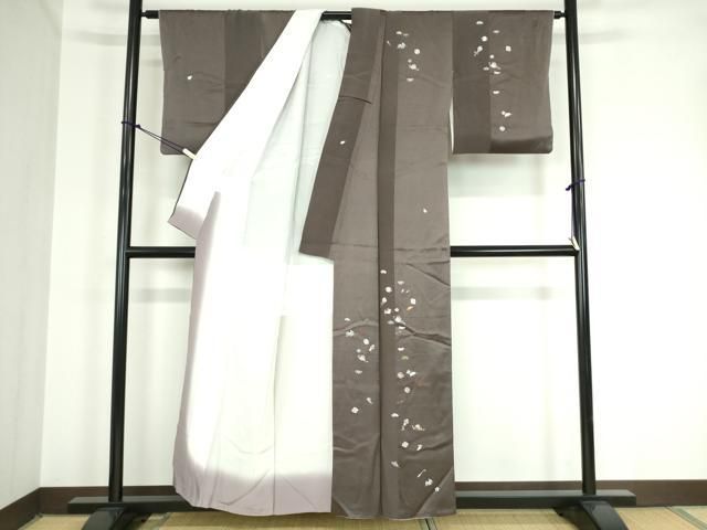 平和屋着物□付下げ 刺繍 宝尽くし花文 松竹梅 金銀彩 正絹 逸品