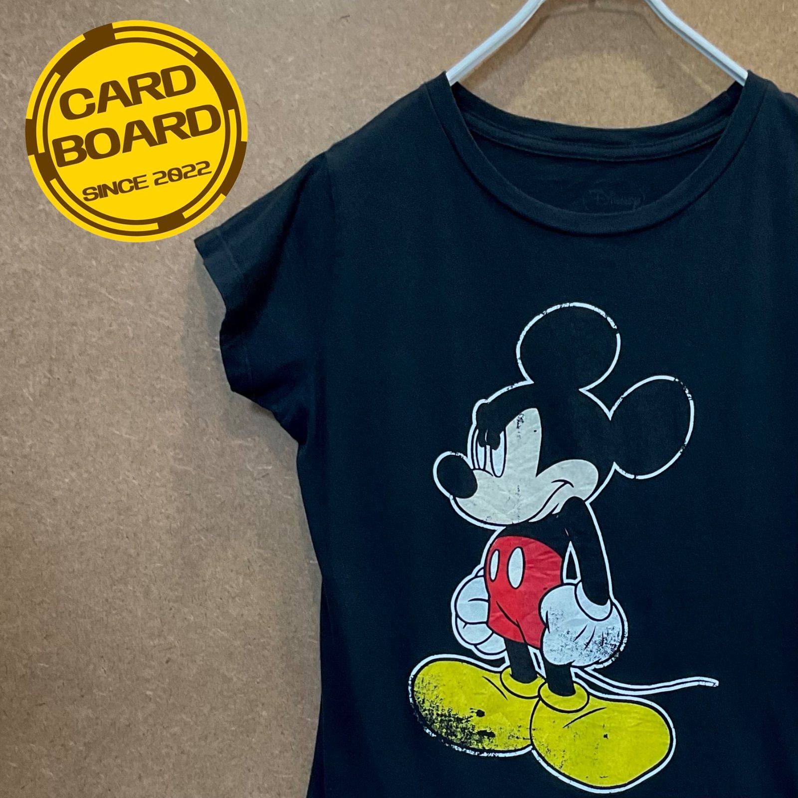 USA古着 ミッキー・マウスMICKEY MOUSE ディズニーDisney 半袖Tシャツ 黒M