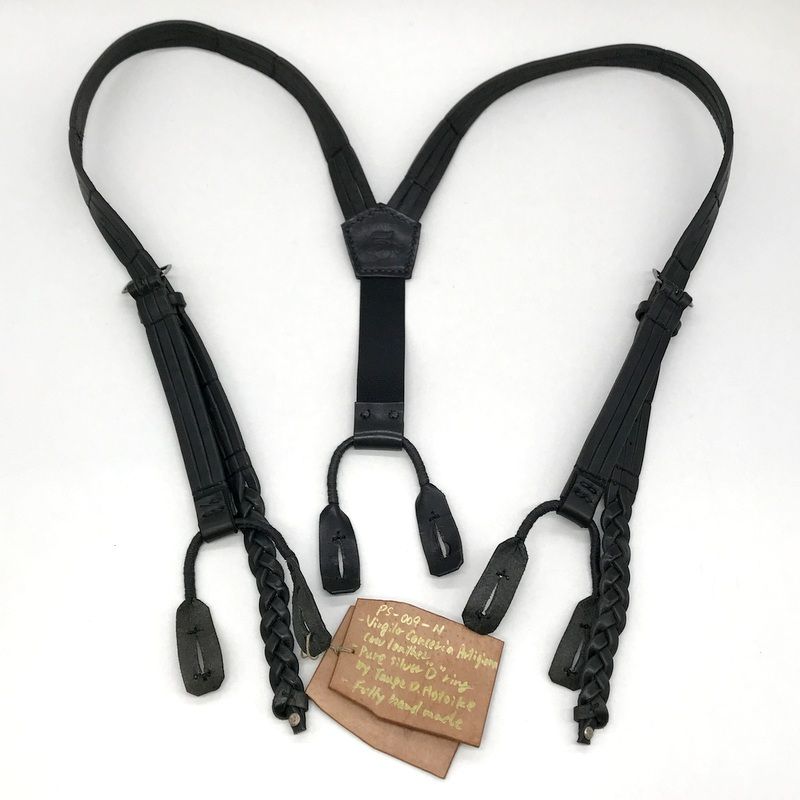 DEEP POCKET サスペンダー ふ SUSPENDER HAND MADE レザー 刻印 ボタン留め カジュアル シンプル ディープポケット 服飾小物 B13320◆
