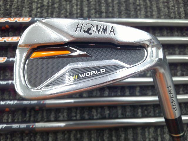 中古 アイアンセット ホンマ ツアーワールドTW747P/VIZARD For TW747 50 7本セット/SR/21.5[4537]博多