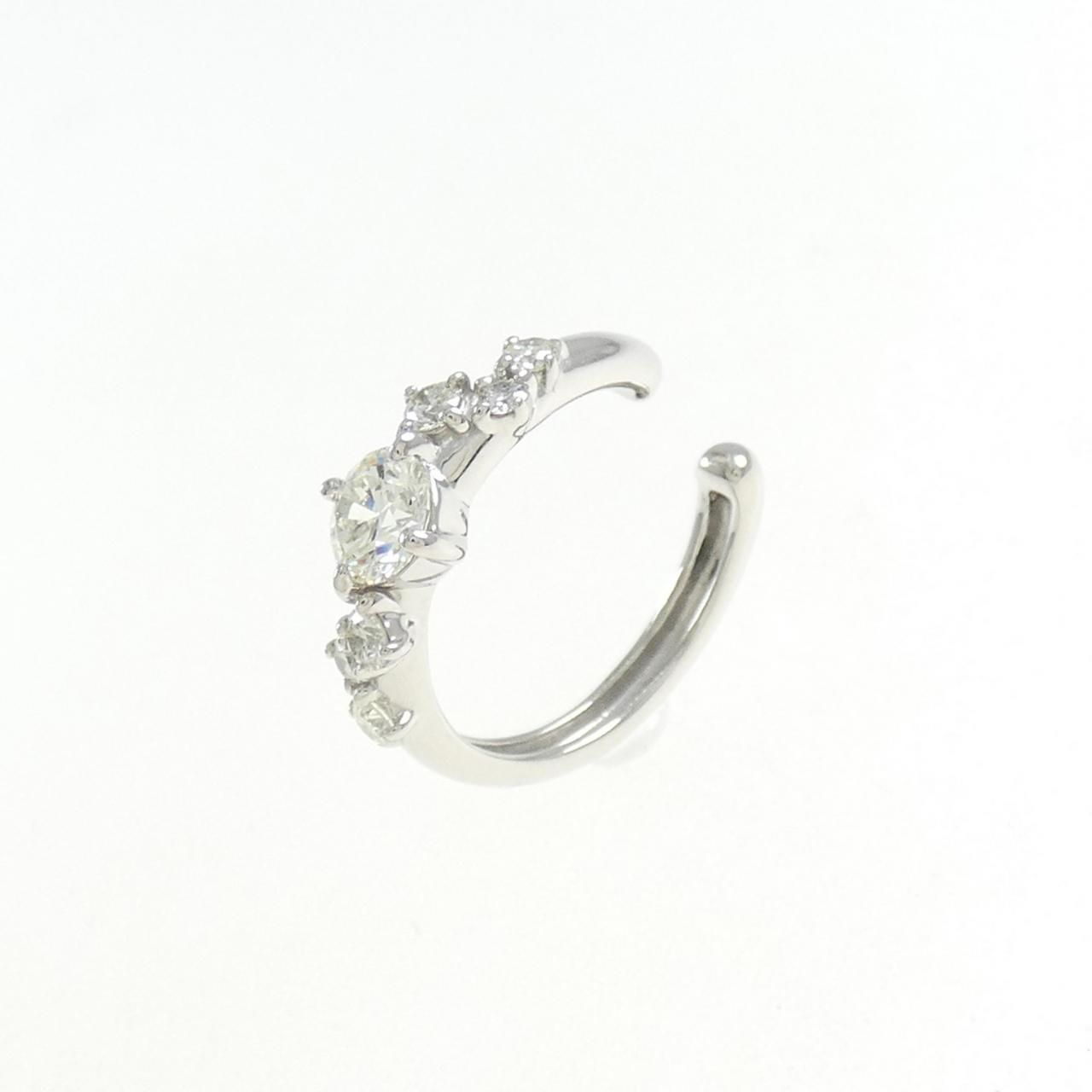 【超歓迎された！】 PT950 ダイヤモンド イヤーカフ 0.35CT 片耳 幅広い品揃え。