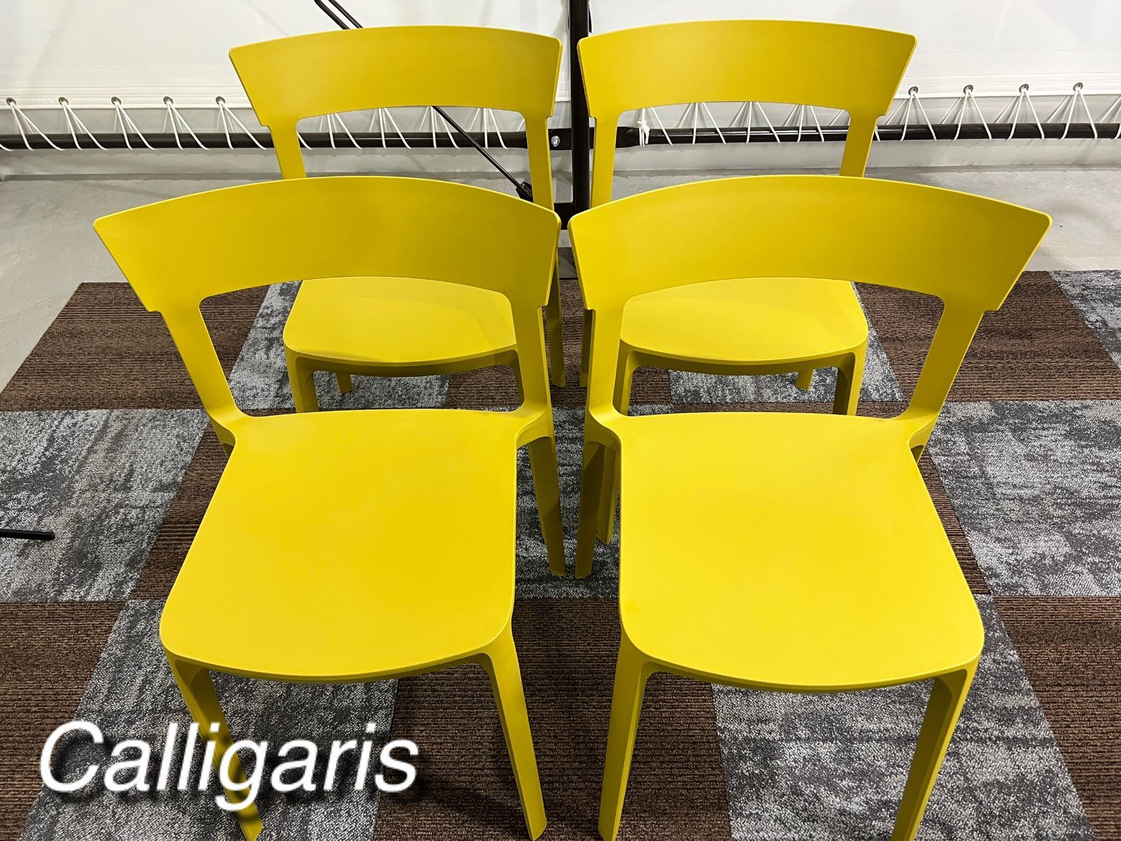 4脚セット】Calligaris（カリガリス）SKIN（スキン）イエロー 