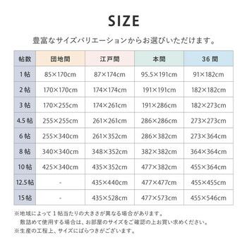 売れ筋人気商品！ PP柄上敷き い草風花ござ 本間8畳 水洗いOK 日本製 ライアン 【最短翌日配送】