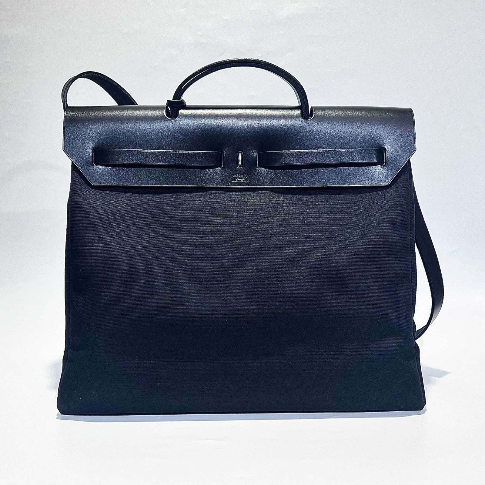 ES107 HERMES エルメス エールバッグ D刻印 HERBAG HERMES エルメス エールバッグジップPM キャンバス×レザー D刻印