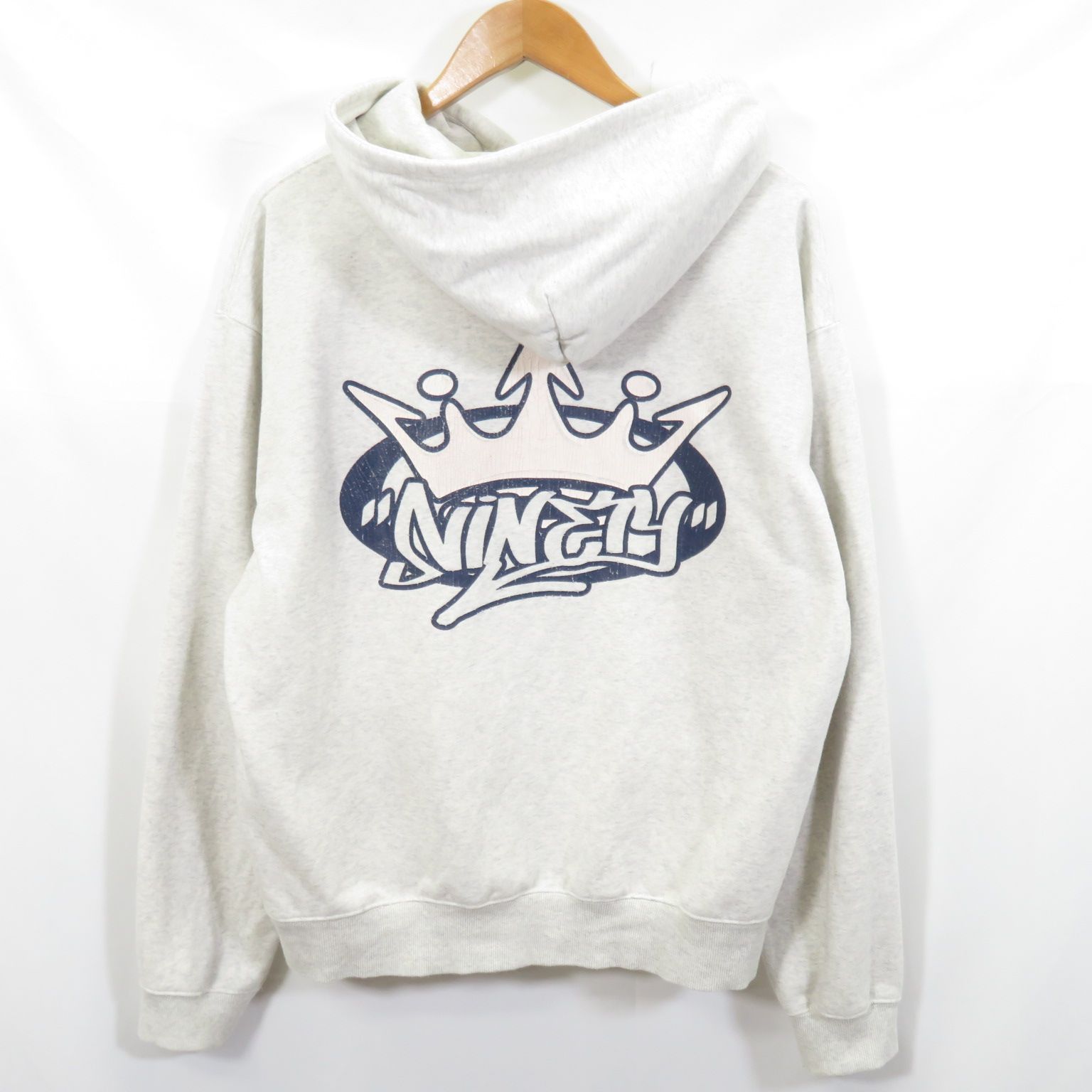 9090 NINETY NINETY キングロゴ フーディー スウェット ジップ