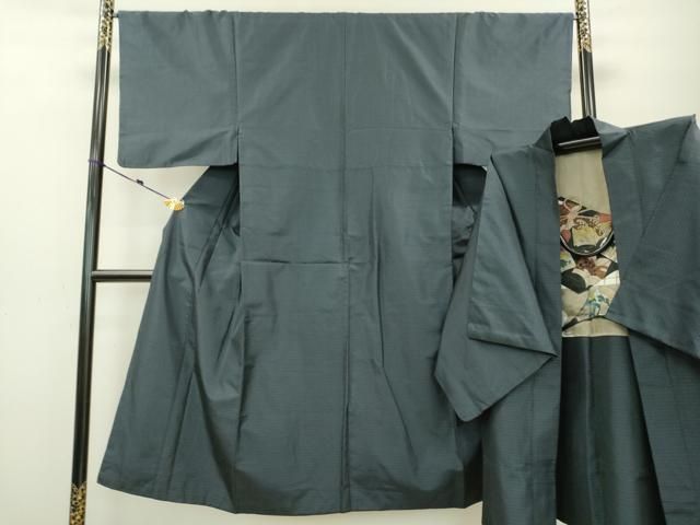 平和屋着物男性 本場大島紬 アンサンブル 格子 正絹 逸品