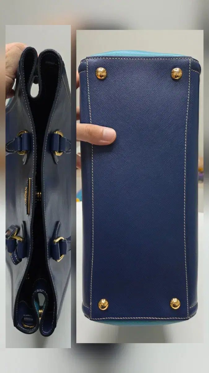 i30【美品】プラダ　エスプラナード　サフィアーノ　バイカラー2wayショルダー PRADA - i30【美品】プラダ エスプラナード サフィアーノ バイ