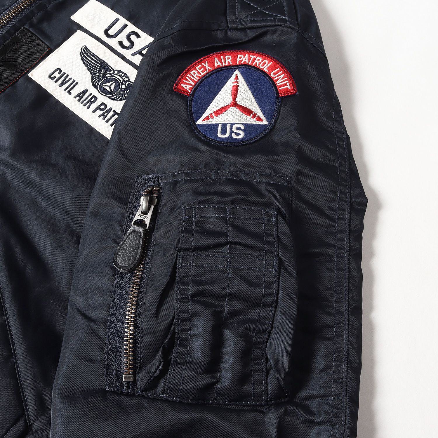 AVIREX フライトジャケット L-2 USAFA 民間航空パトロール 紺 AVIREX フライトジャケット L-2 USAFA 民間航空パトロール 紺