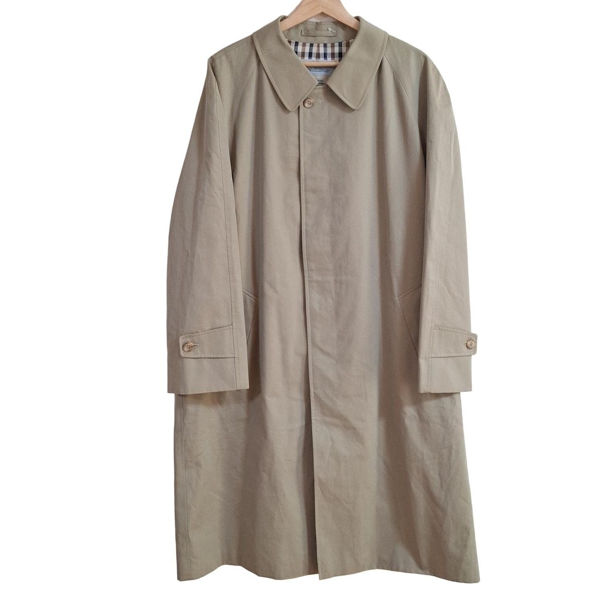 Aquascutum アクアスキュータム コート メンズ - ベージュ 長袖|春