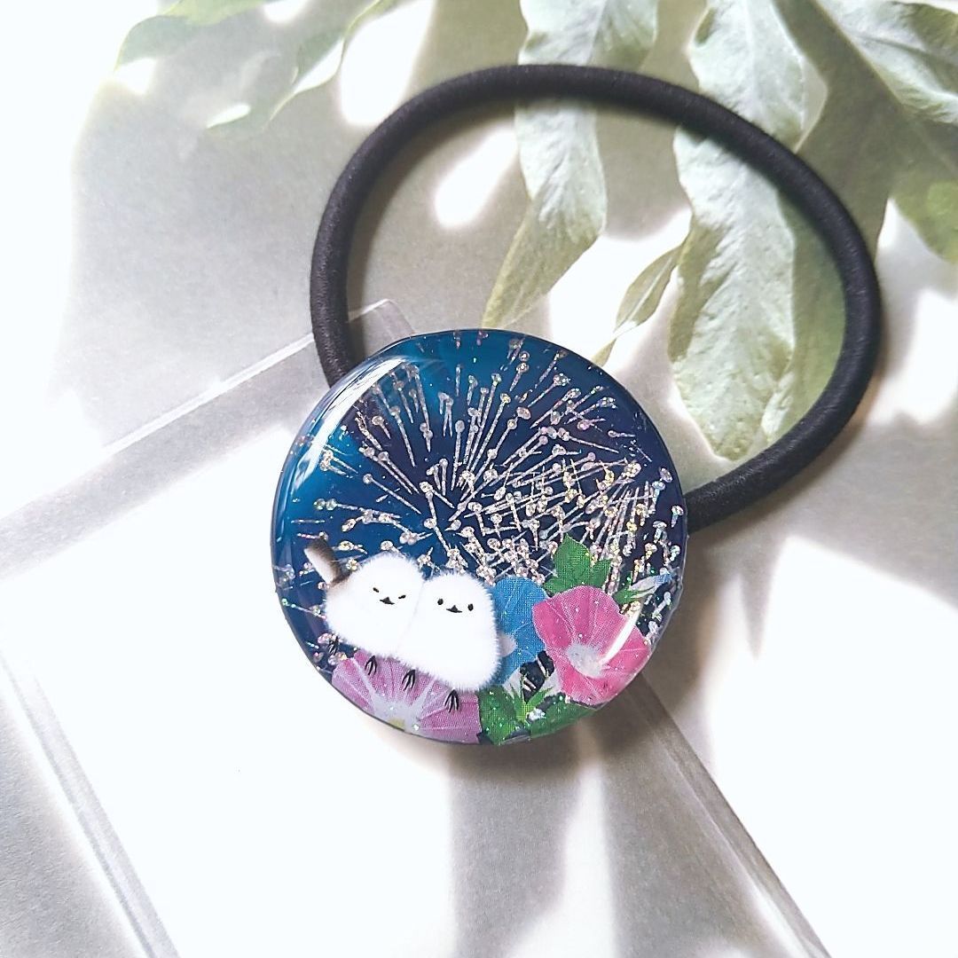 Aー568】レジン ヘアゴム