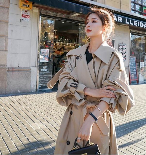 キャンディースリーブ ヨーク切り替え トレンチコート アウター コート