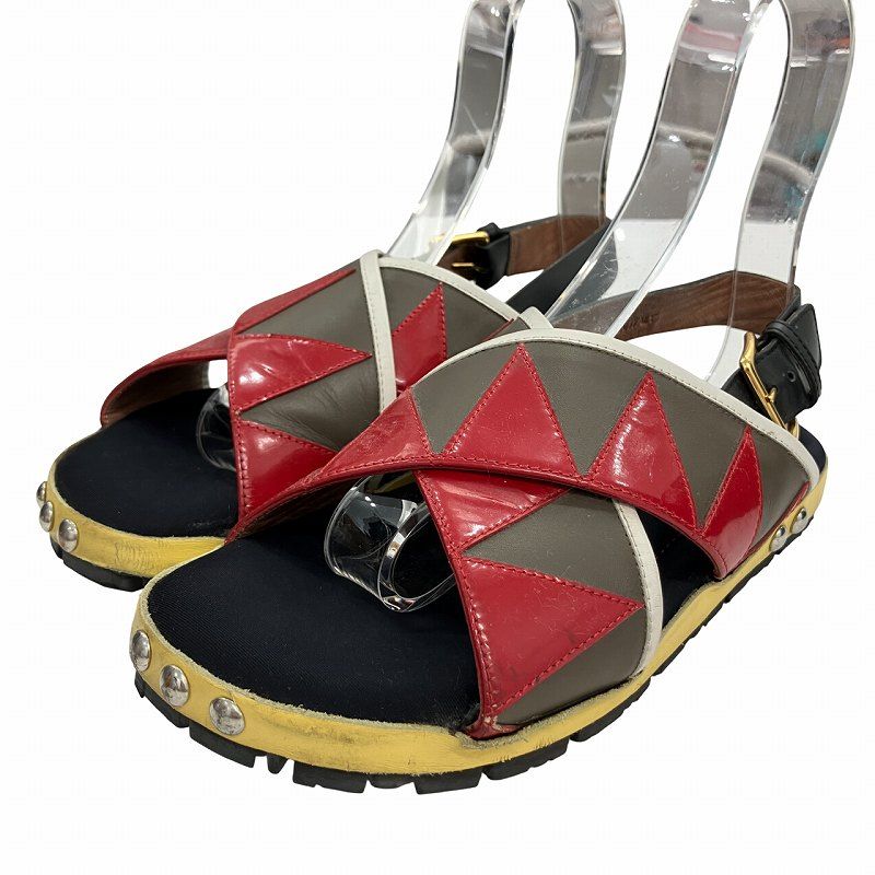 MARNI FUSSBETT ブラック レザー製 フスベット シルバー レザー製 Fussbett | Marni