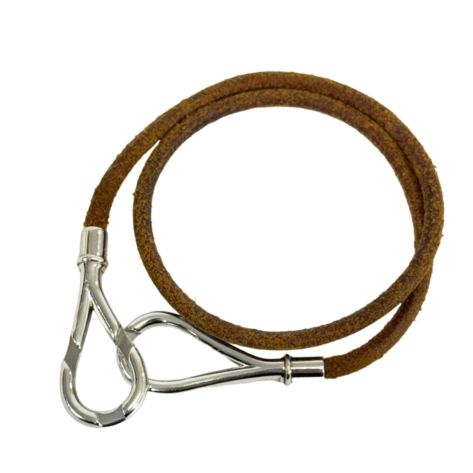 HERMES エルメス アタメ ブレスレット レザー 本革 シルバー金具