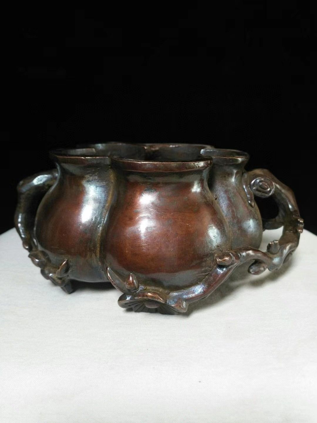 宋鈞窯红釉石榴尊 石榴花瓶 ザクロ 陶芸 骨董品 古美術品