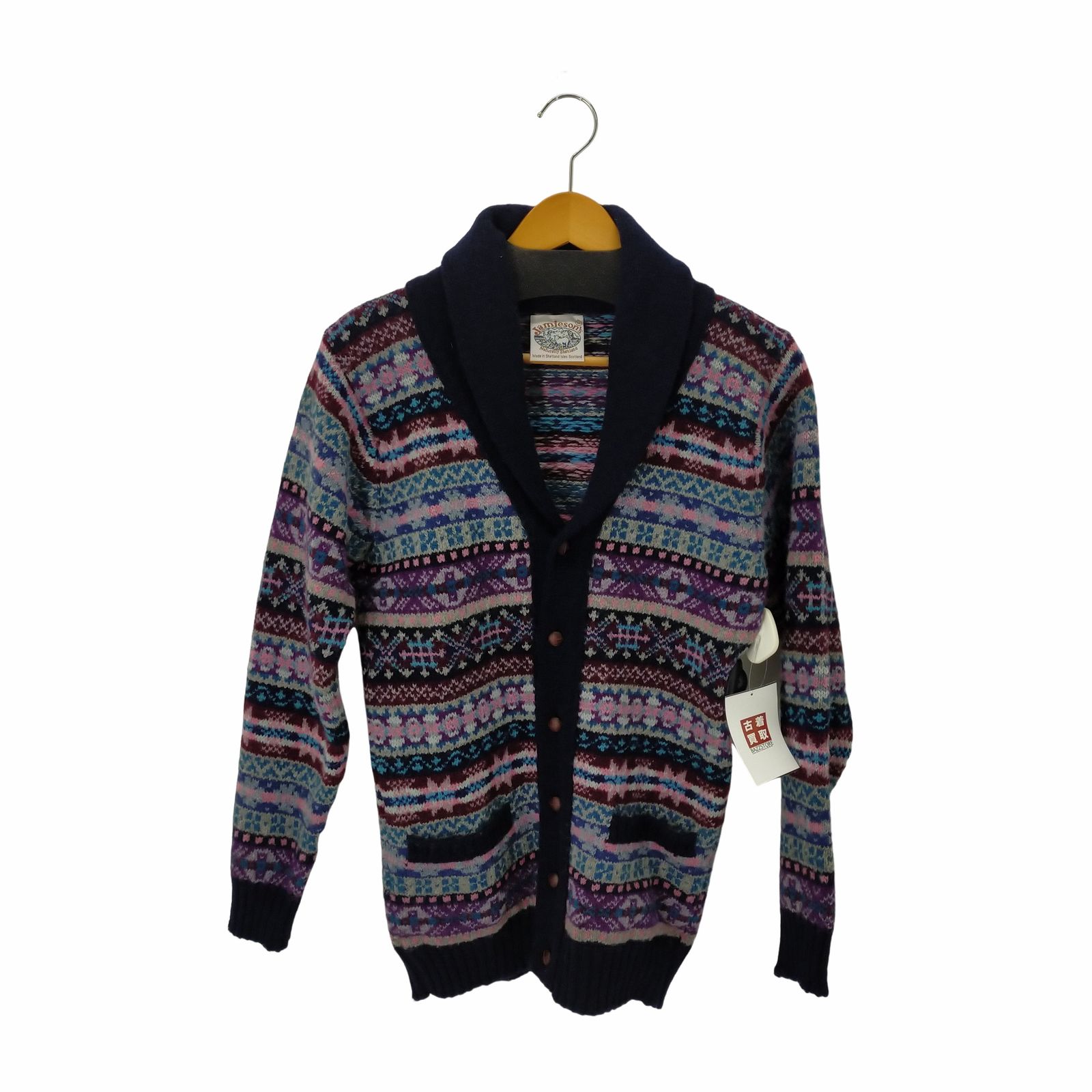 ジャミーソンズ jamiesons FAIR ISLE V-NECK CARDIGAN/フェアアイルV 