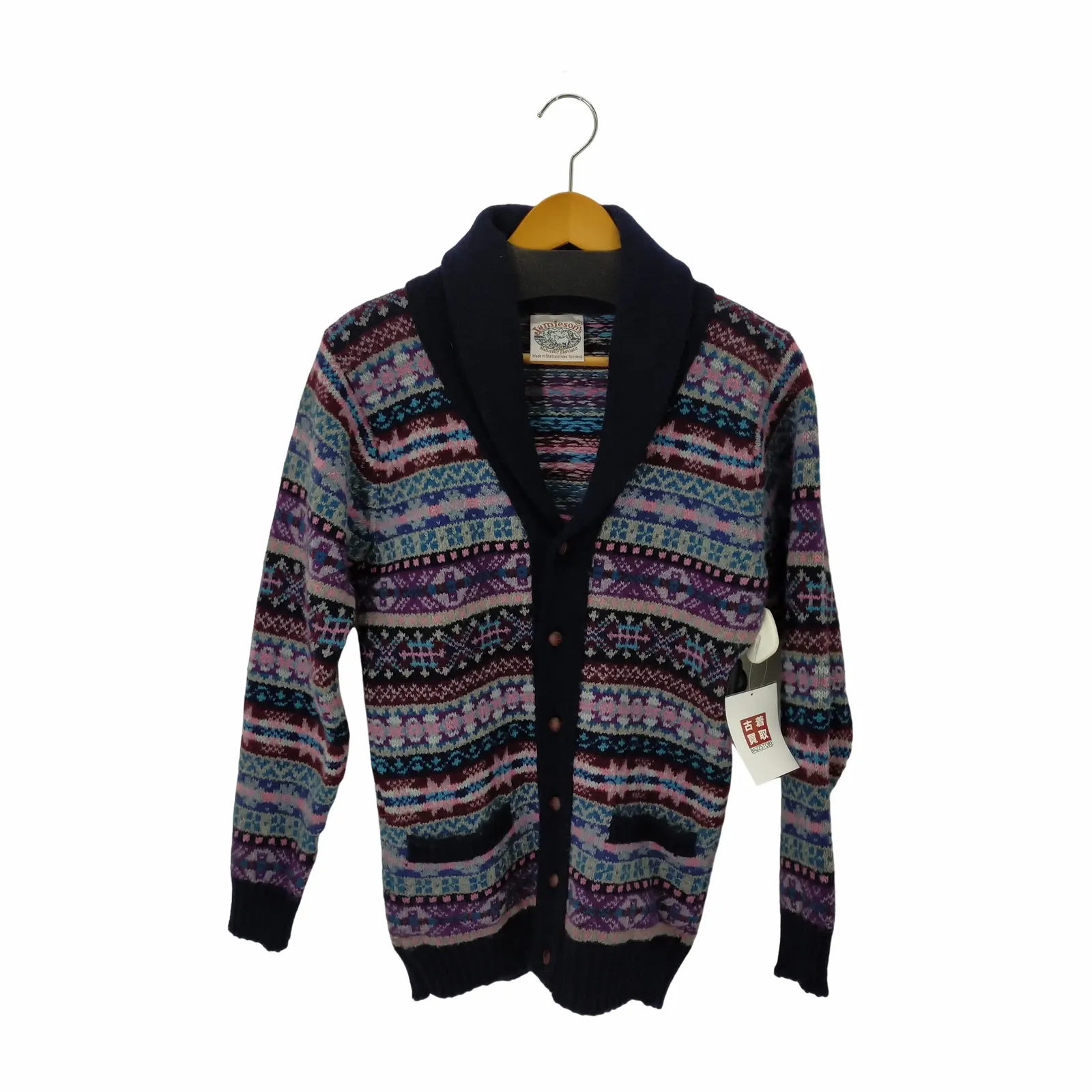 ジャミーソンズ jamiesons FAIR ISLE V-NECK CARDIGAN/フェアアイルV 
