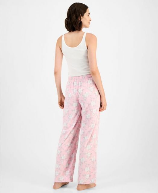送料無料 チャータークラブ レディース ナイトウェア アンダーウェア Women s Printed Fleece Pajama Pants Pink