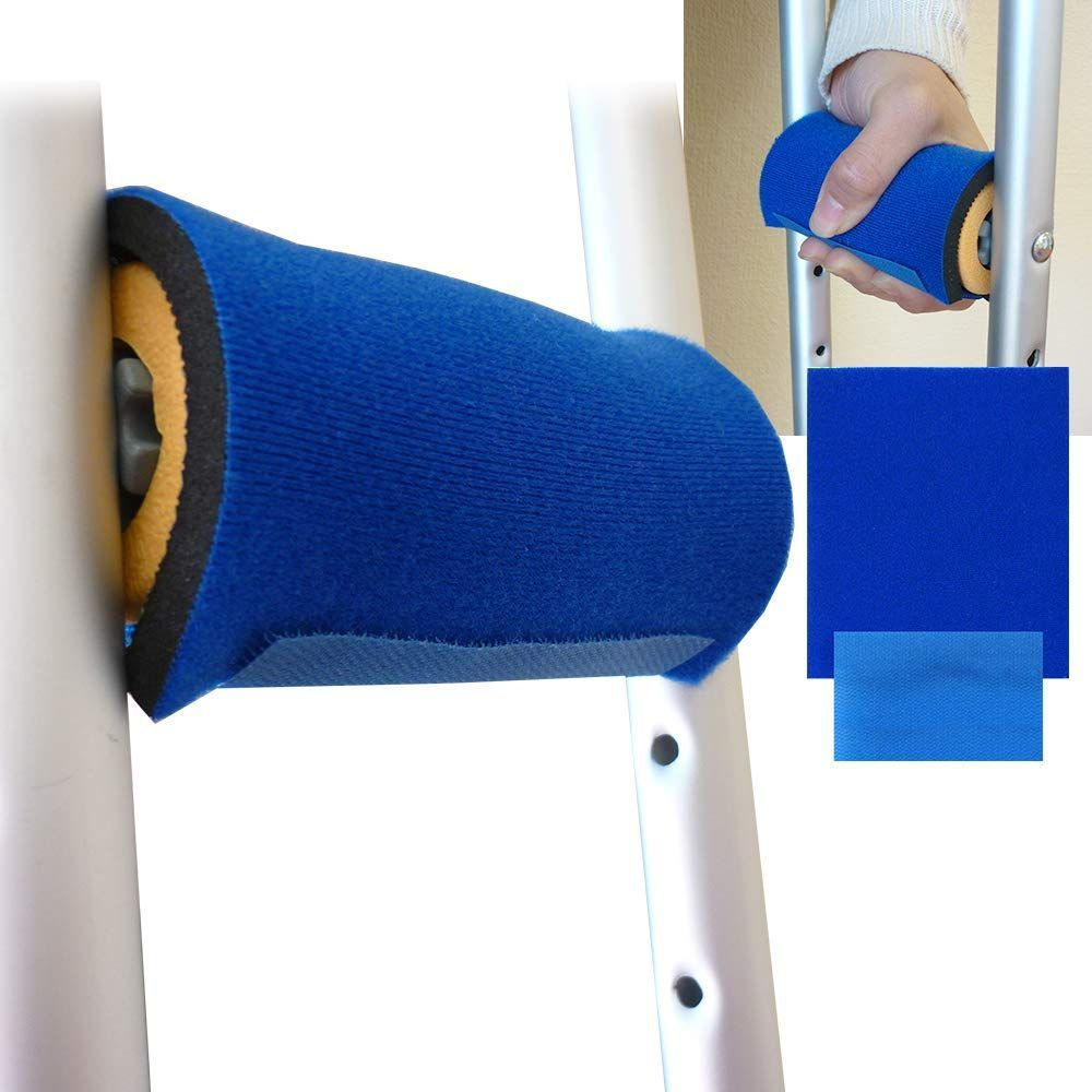 【在庫処分】松葉杖グリップ用クッションカバー「まきまきくん」 ２枚セット