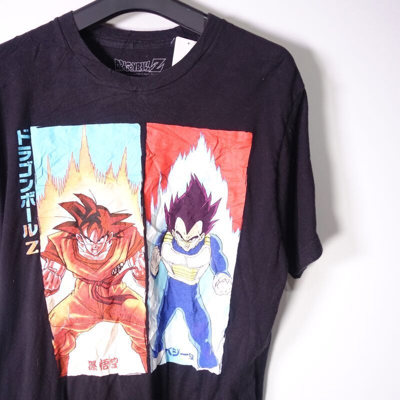 ドラゴンボールZ 孫悟空 ベジータ Tシャツ 半袖 メンズ L クルーネック