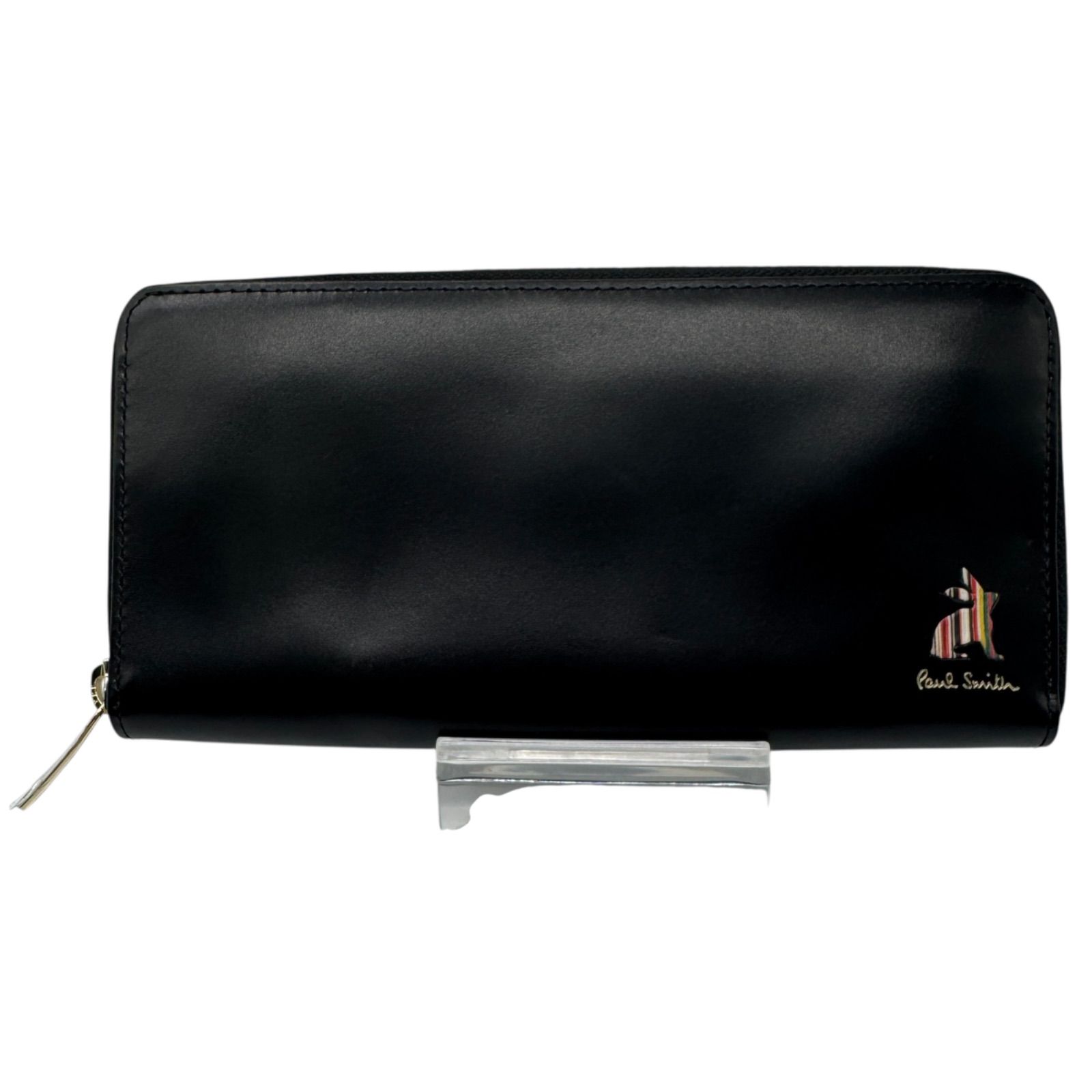 美品 Paul Smith ポールスミス マーケトリーストライプラビット 長財布 