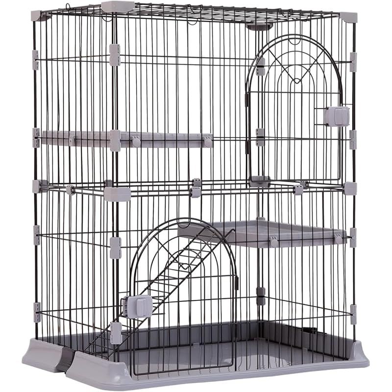 サイズ:2段】Shinyever 猫 ケージ キャットケージ 猫ケージ ペットの