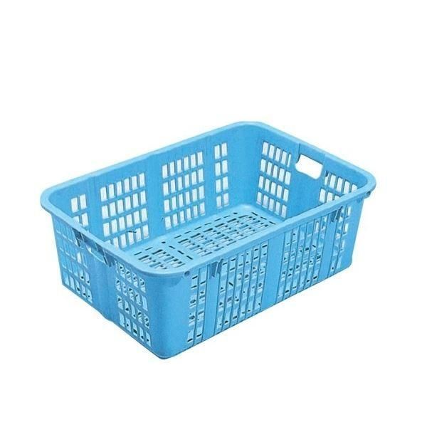 プラスケット/網目ボックス 〔No.1100 金具なし〕 ブルー スタッキング金具使用時：段積み可〔代引不可〕