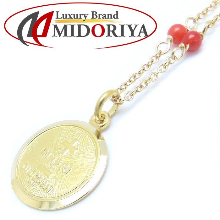 UNOAERRE ウノアエレ ネックレス 珊瑚 K18YG イエローゴールド/293659  