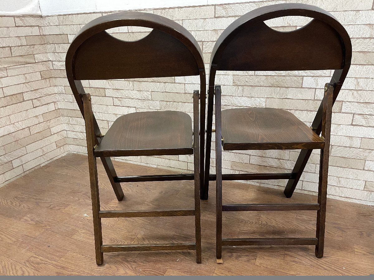 USAビンテージ ベントウッド フォールディングチェア 2脚セット 折畳み 椅子 2脚セット 100年以上前! 1910s~ 1920s アンティーク ビンテージ