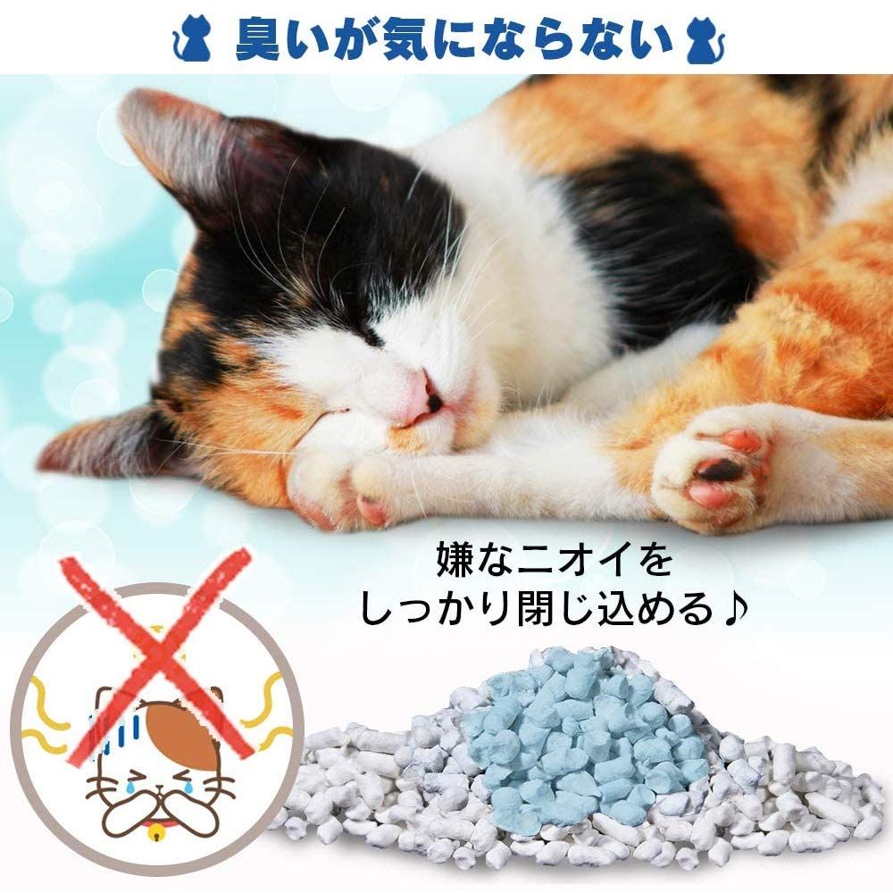 7L&times;6袋 紙の猫砂 42L Wag 無香料 [Amazonブランド] (ケース販売)