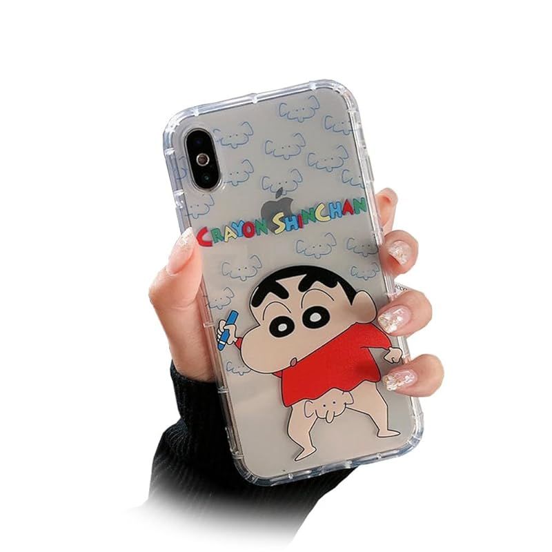 新品　クレヨンしんちゃん 透明 iPhone SE3 用 iPhone SE2 用 ケース スマホケース 黄変防止 [第3/2世代] / iPhone 8 / iPhone 7 対応 薄型 ソフトTPU バンパー アイフォン ケース レンズ保護 ワイヤレス充電