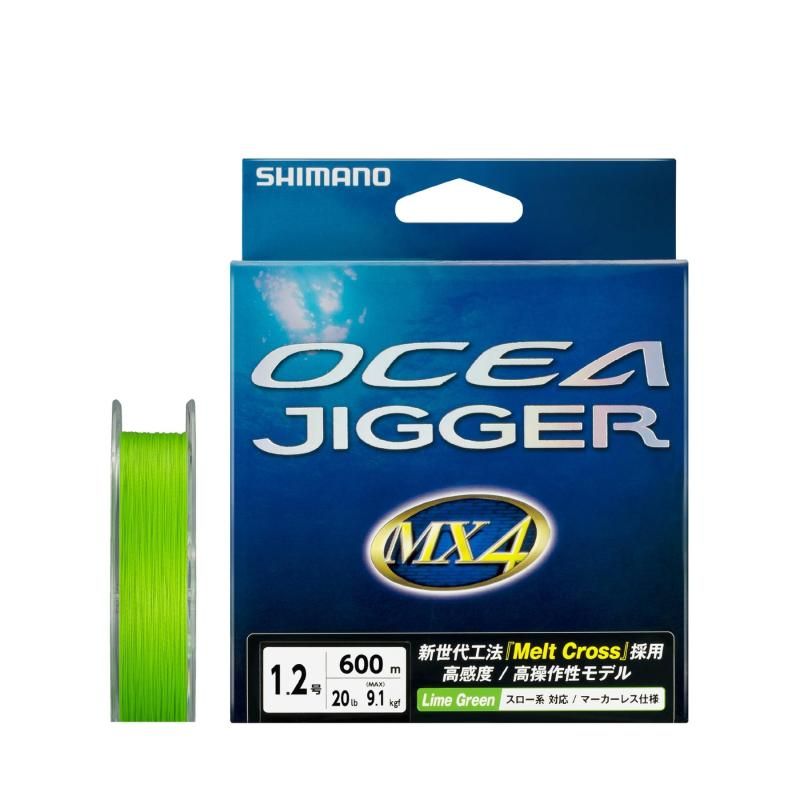 【返品?交換対象商品】 シマノ(SHIMANO) PEライン オシア ジガー MX4 600m 1.2号 ライム その他