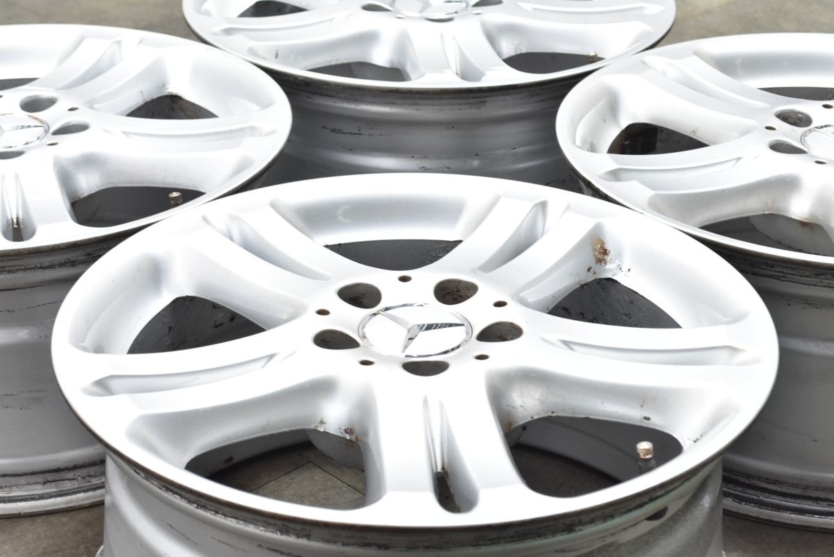 メルセデス ベンツ W211 Eクラス 純正 17in 8J 38 PCD112 4本セット 品番 A2114013602 Sクラス CLクラス 流用 ノーマル戻し