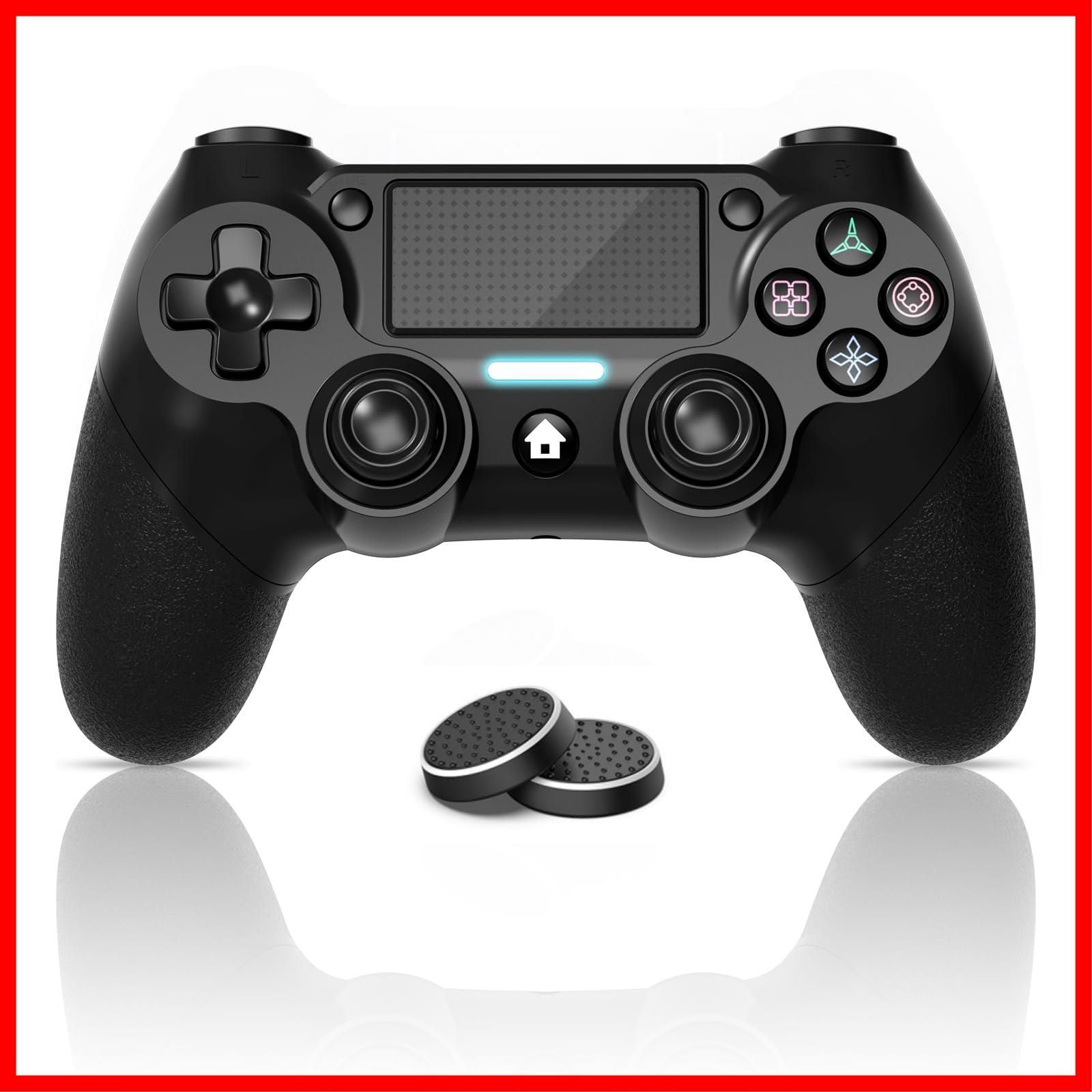 【在庫処分】PS4/PS4 ゲームパッド Pro/Slim/PC（Windows7/8/10/11）対応 イヤホンジャック付き 600mAh大容量電池 快適されたボタン フリーク付き モーションセンサーと振動機能ある プレステ4コントロ