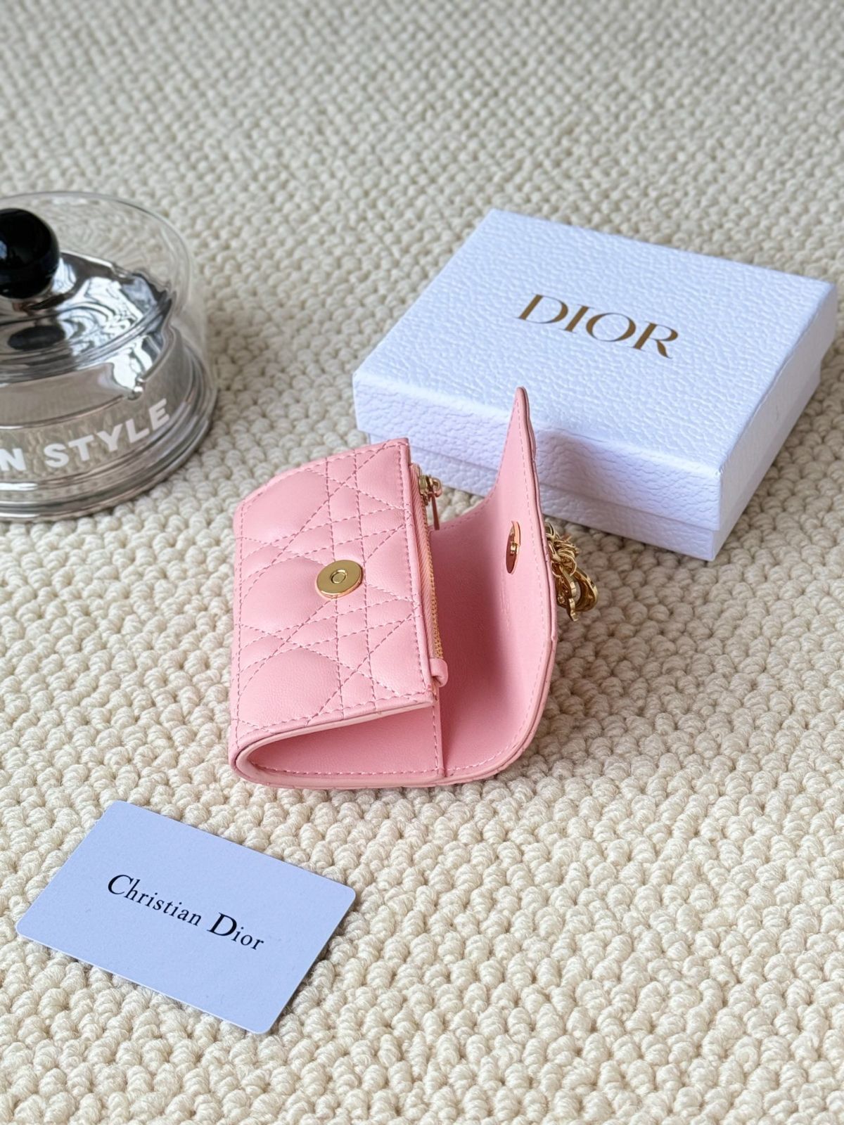 今日特価】My Dior Glycine ウォレット, ラズベリーピンク, 藤の