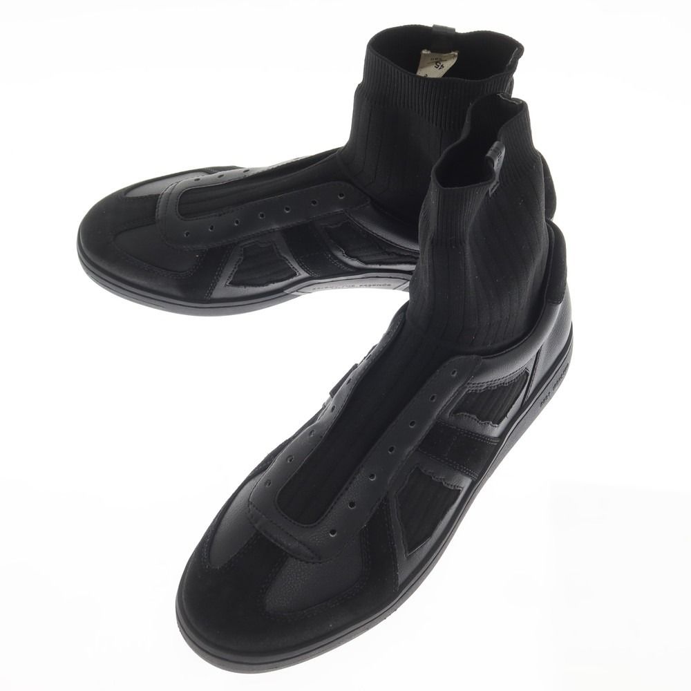 【中古】フットインダストリー FOOT INDUSTRY レザー ソックライナー スニーカー ブラック【サイズ28】【メンズ】