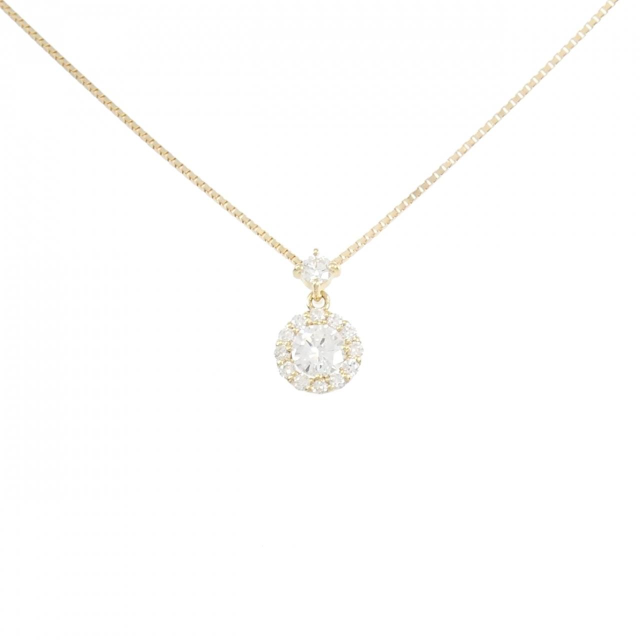 K18YG ダイヤモンド ネックレス 0.271CT F SI2 Good