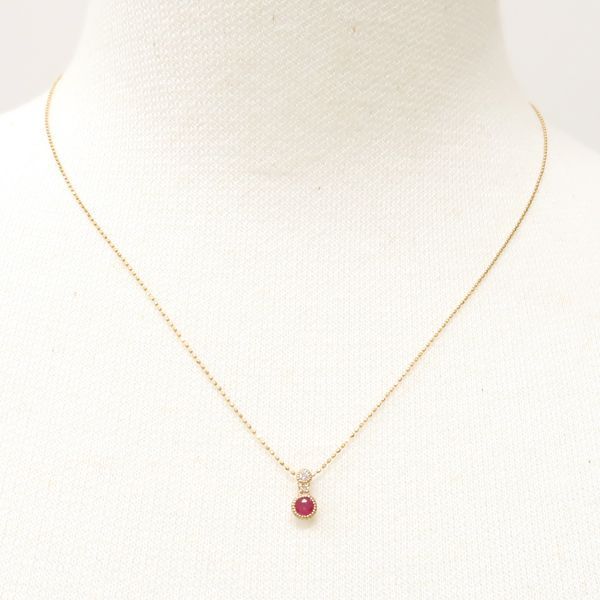 Sirena Azzurro ルビー ネックレス K18 ダイヤモンド 0.19ct D0