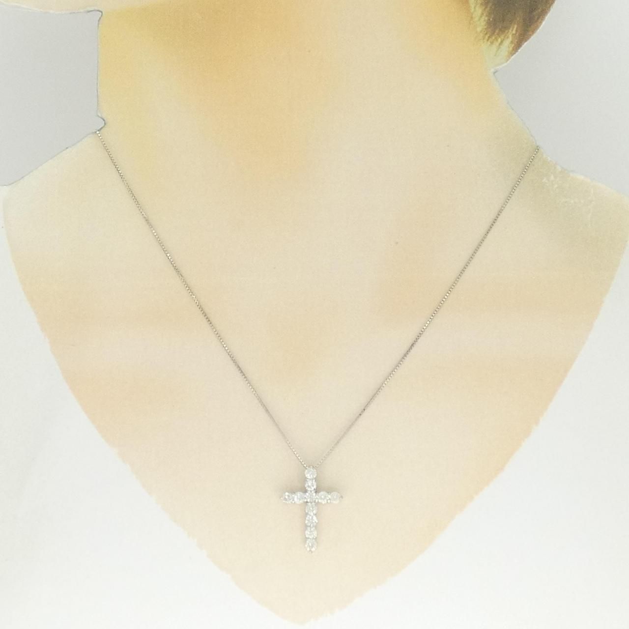 pt850 pt900  プラチナ ダイヤモンド0.54ct 1粒ネックレス41 Pt9000.