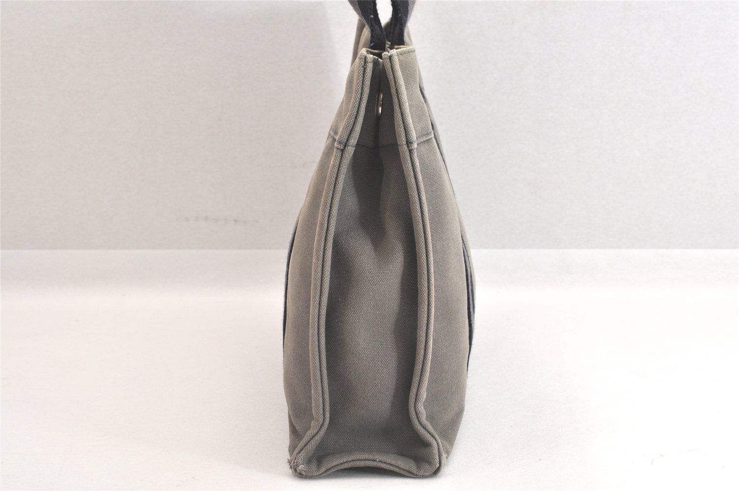 すてきな HERMES エルメス ヴィンテージ フールトゥ PM ハンドトートバッグ キャンバス グレー 2769N
