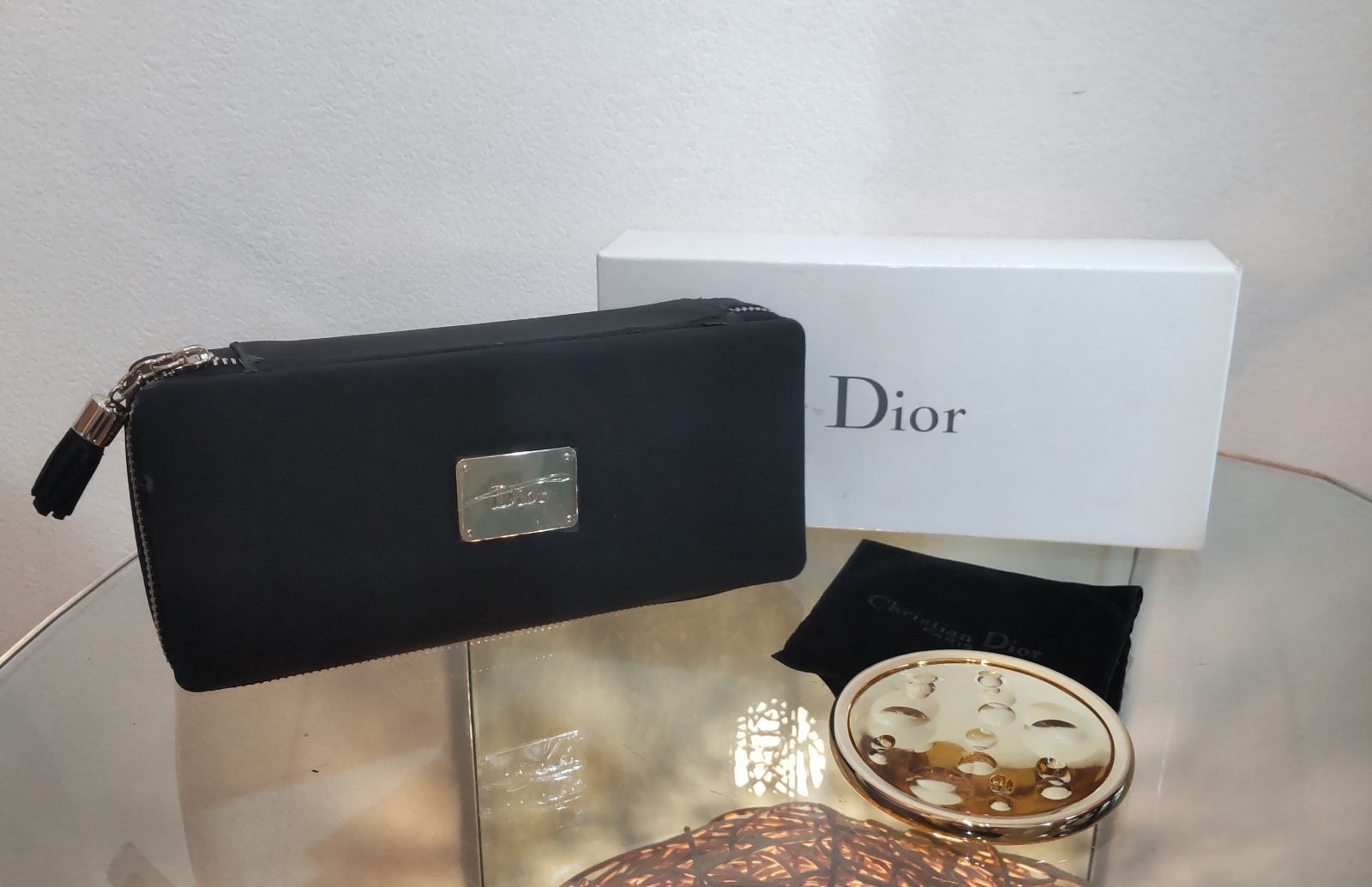 Dior ジュエリー ケース セット & ハンドミラー Dior ディオール ジュエリーボックス コンパクトミラー 手鏡 2点