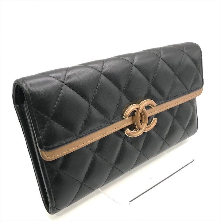 CHANEL長財布　ラムスキン美品 楽天市場】【美品】 シャネル 長財布 クラシック ロングジップ