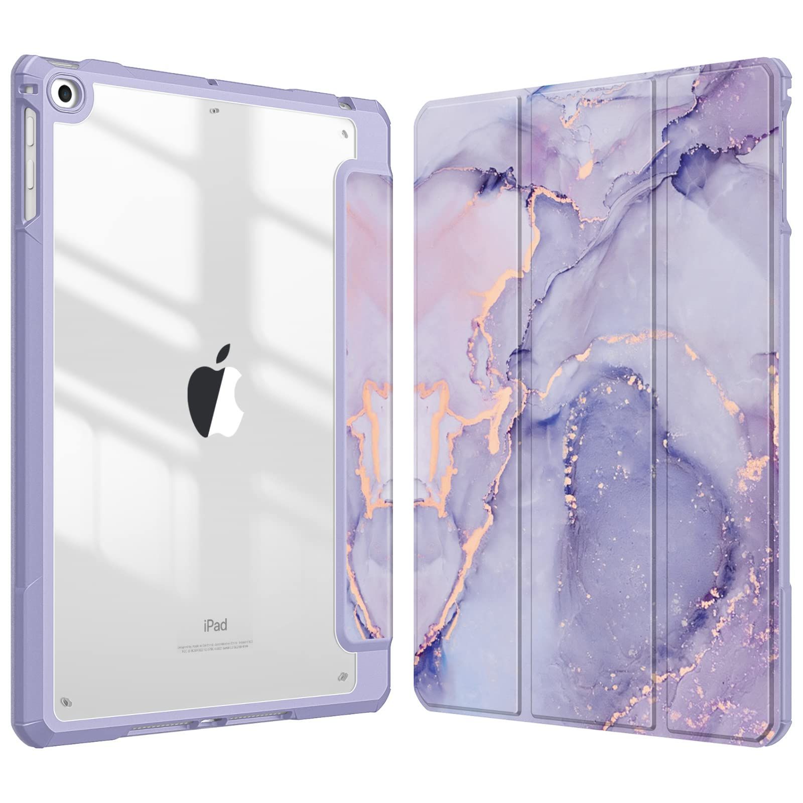【特価商品】Fintie iPad 9.7 2018 2017 / iPad Air 2 / iPad Air 1 ケース 透明バックカバー Apple Pencil 収納可能 三つ折スタンド スリープ機能 軽量 薄型 傷つけ防止 PU合成レザー TPU iP