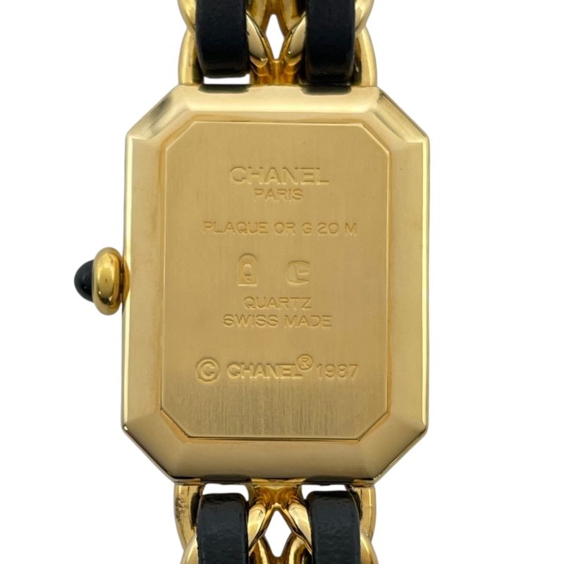 シャネル CHANEL プルミエールL H0001 ブラック GP レディース 腕時計
